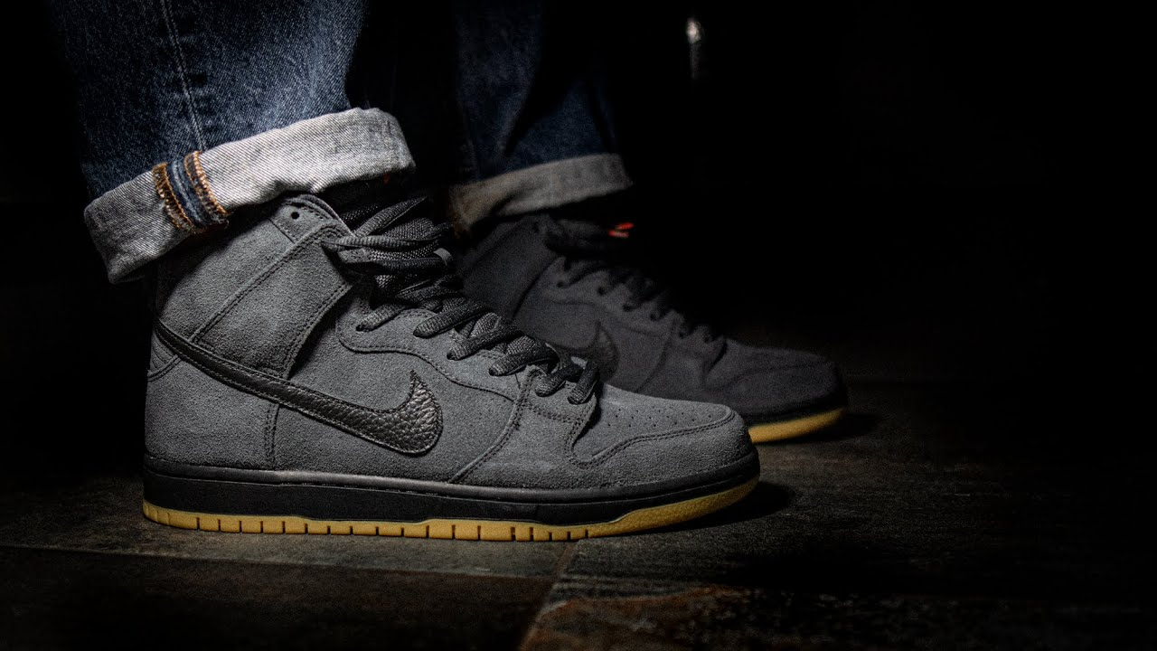 Giày Nike SB Dunk High Pro ISO SB Orange Label Dark Smoke Grey CV1727-001 - Ảnh 2