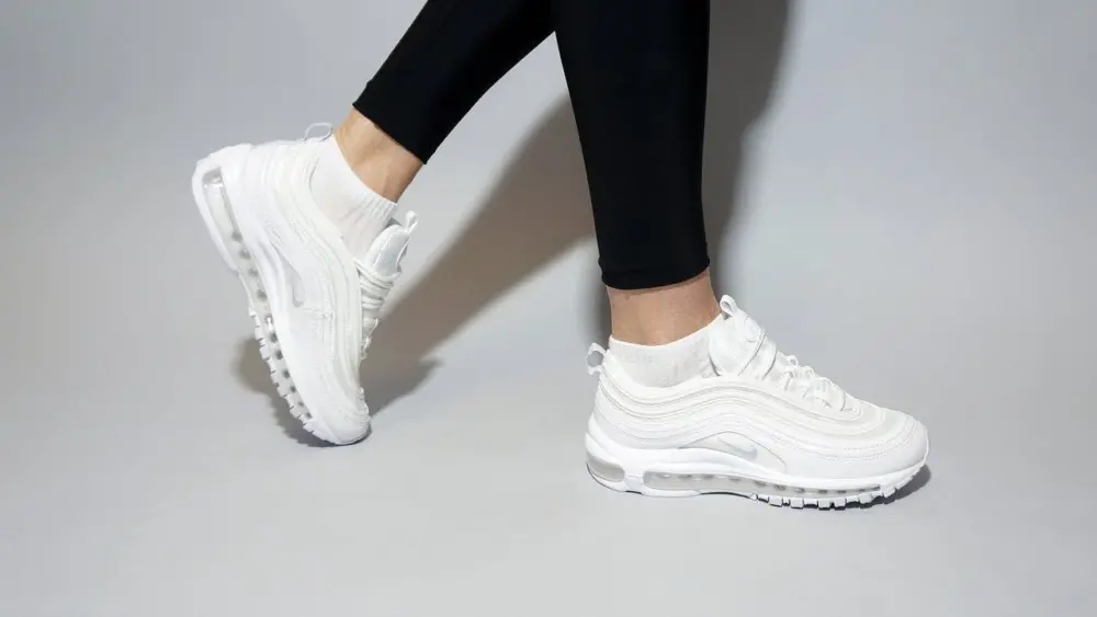 Giày Nike Air Max 97 GS 'White Metallic Silver' 921522-104 - Ảnh 4