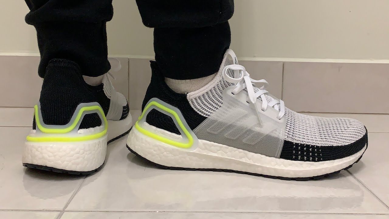Giày Adidas UltraBoost 19 'White Yellow' EF1344 - Ảnh 3
