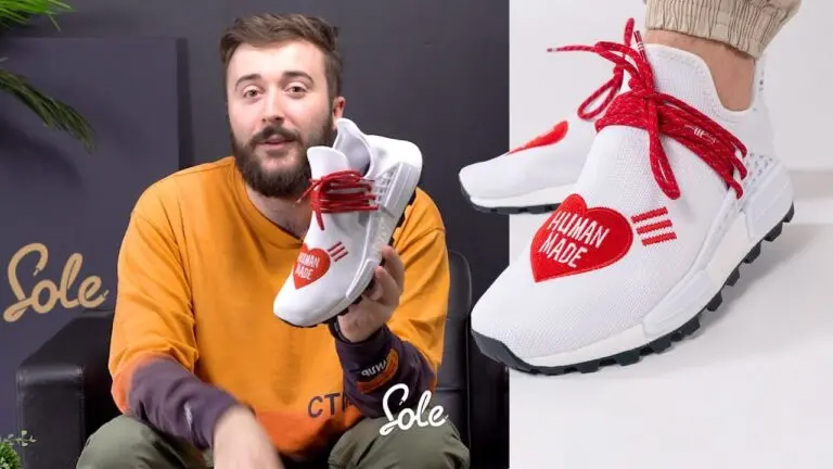 Alternative view of Giày Adidas NMD HU Pharrell Human Made 'White Red' EF7223