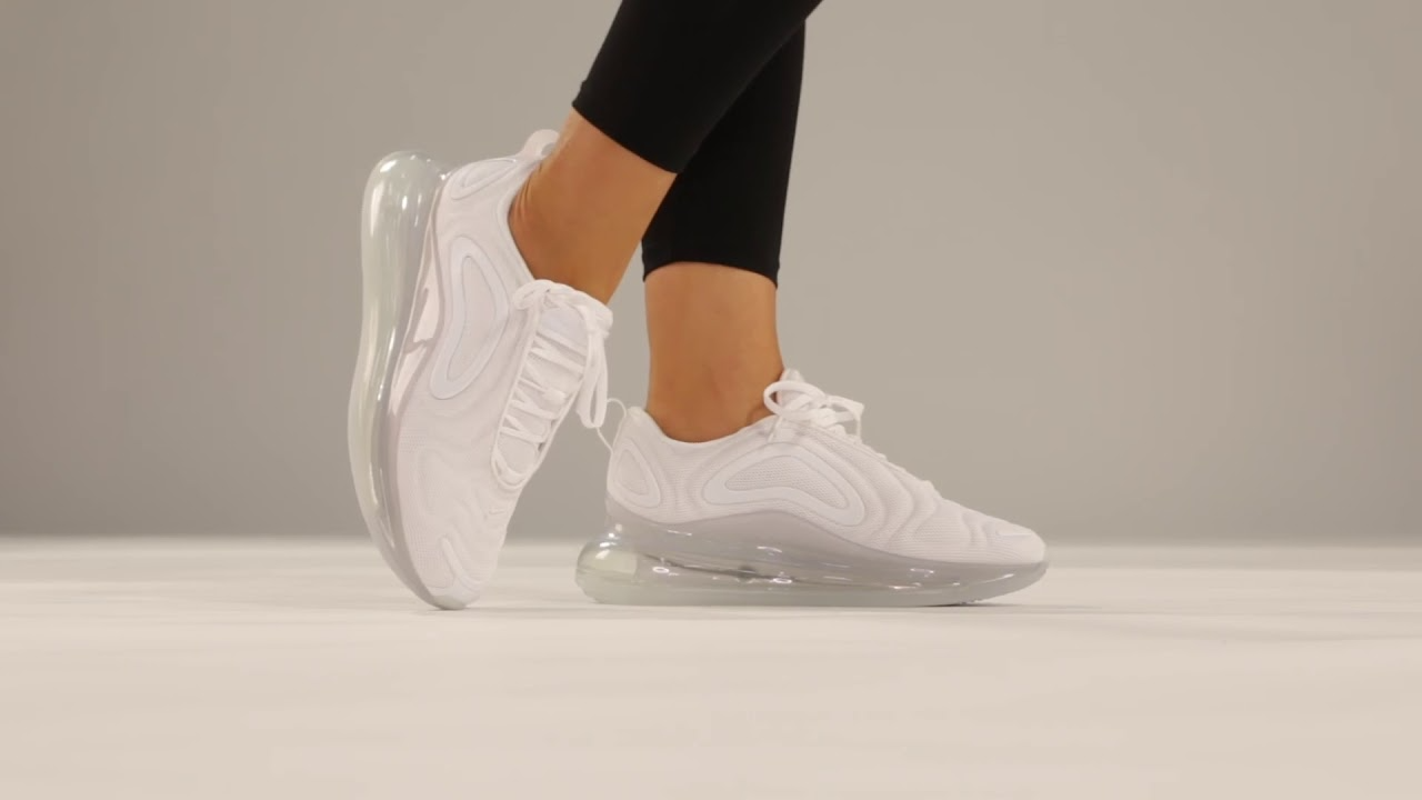 Giày Nike Air Max 720 GS 'Triple White' AQ3196-100 - Ảnh 5
