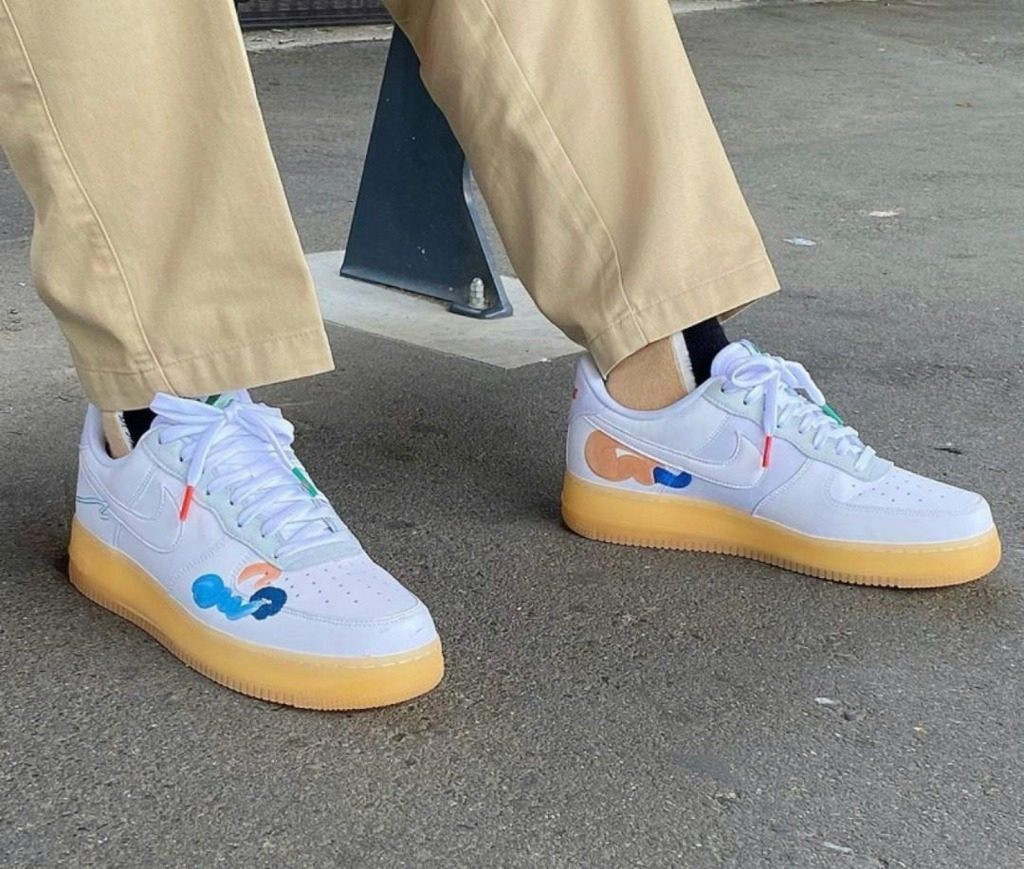 Giày Nike Mayumi Yamase x Air Force 1 Flyleather 'Earth Day' DB3598-100 - Ảnh 6