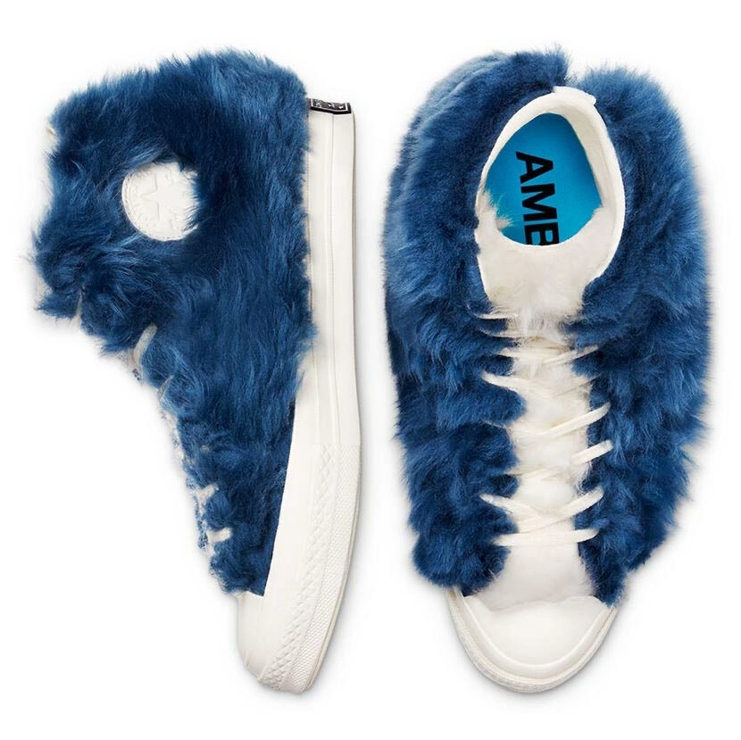Giày Converse AMBUSH x Chuck 70 High 'Fuzzy Navy Blue' 170587C - Ảnh 4
