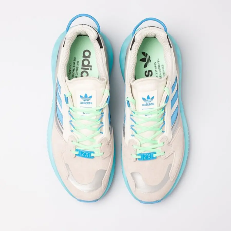 Giày Adidas ZX 5K Boost 'Off White Pulse Blue' GY4160 - Ảnh 4