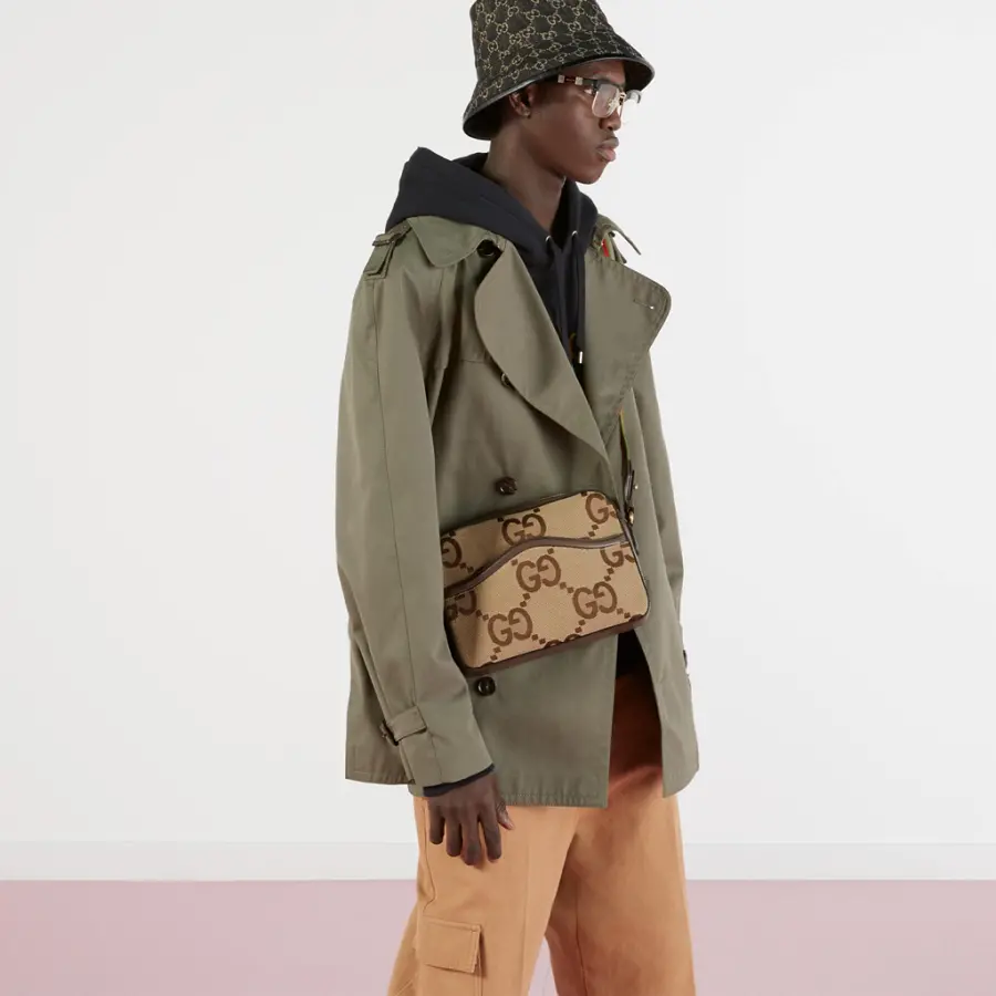 Alternative view of Túi Gucci Jumbo GG Messenger 'Camel Ebony' 675891-UKMDG-2570