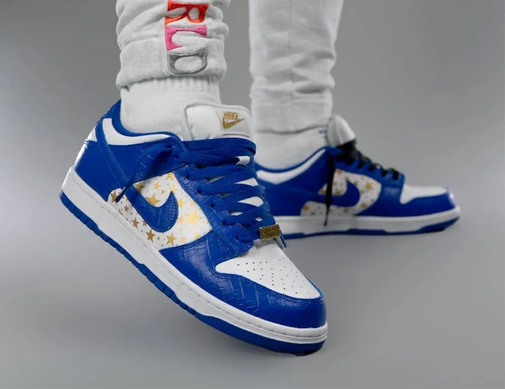 Giày Nike Supreme x Dunk Low OG SB QS 'Hyper Royal' DH3228-100 - Ảnh 5
