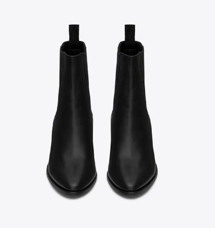 Giày Saint Laurent West Chelse Boots In Smooth Leather 549214CY5001000 - Ảnh 6