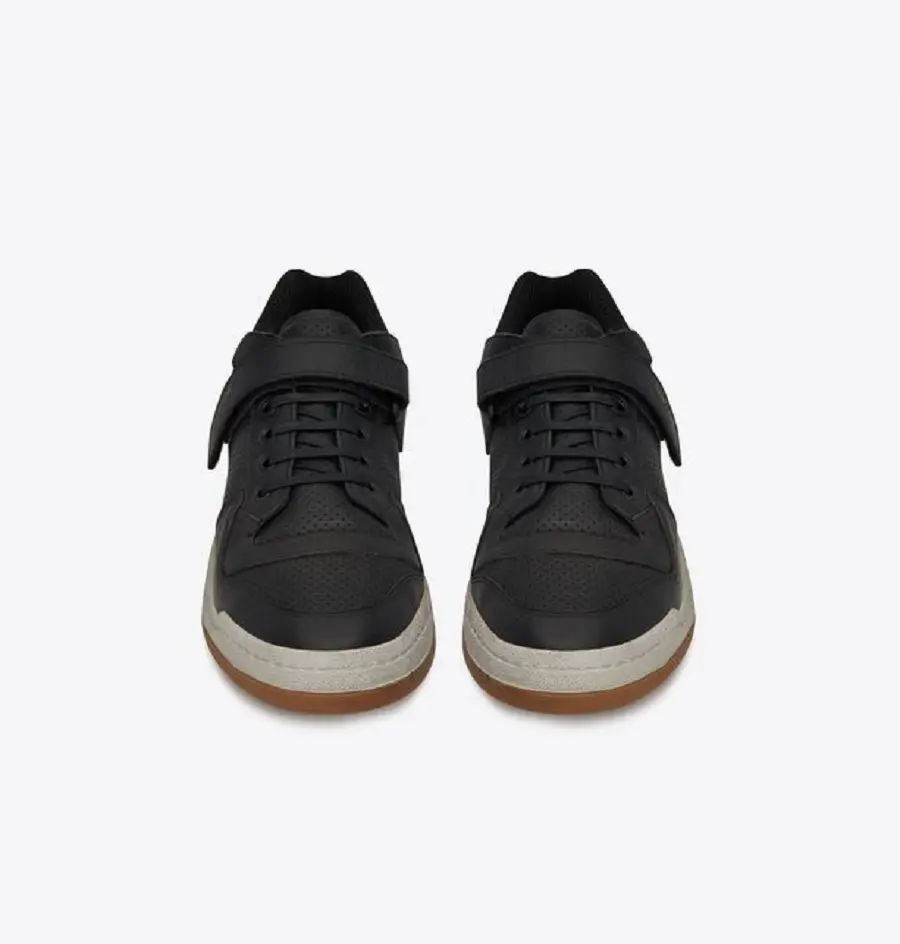 Alternative view of Giày Saint Laurent Sl24 Sneakers In Used Look Leather 'Black' 60254604L101000
