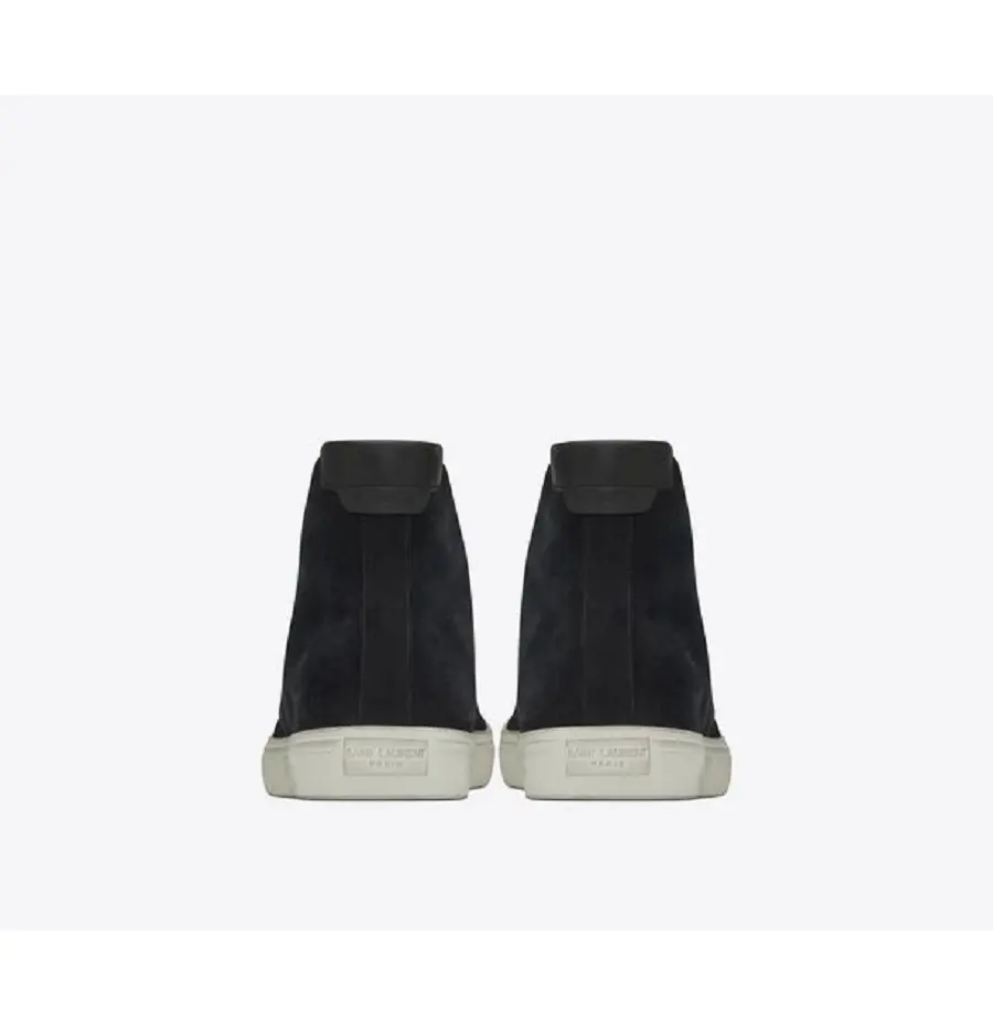 Giày Saint Laurent Malibu Mid Top Sneaker Black 606075GUZ201000 - Ảnh 3