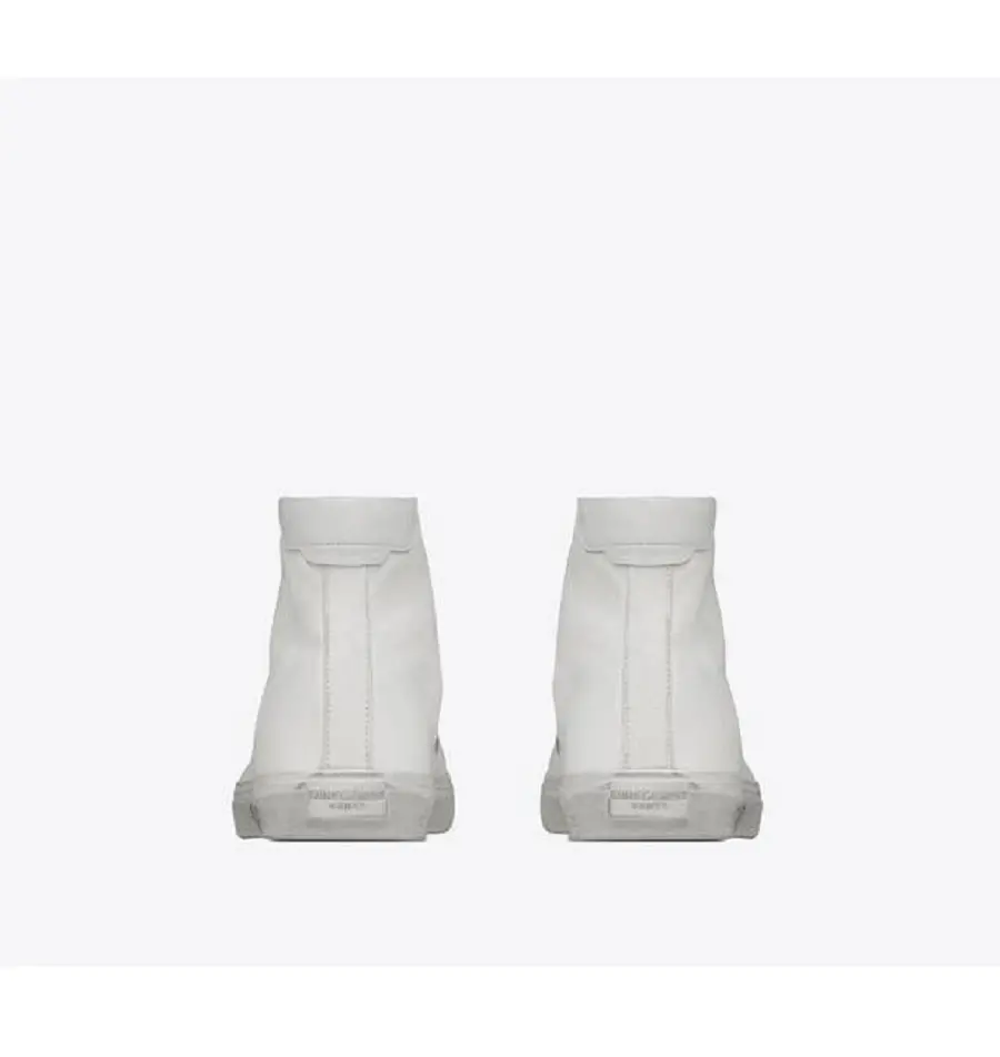 Giày Saint Laurent Malibu Mid Top Sneaker Optic White 606075GUZ209030 - Ảnh 4