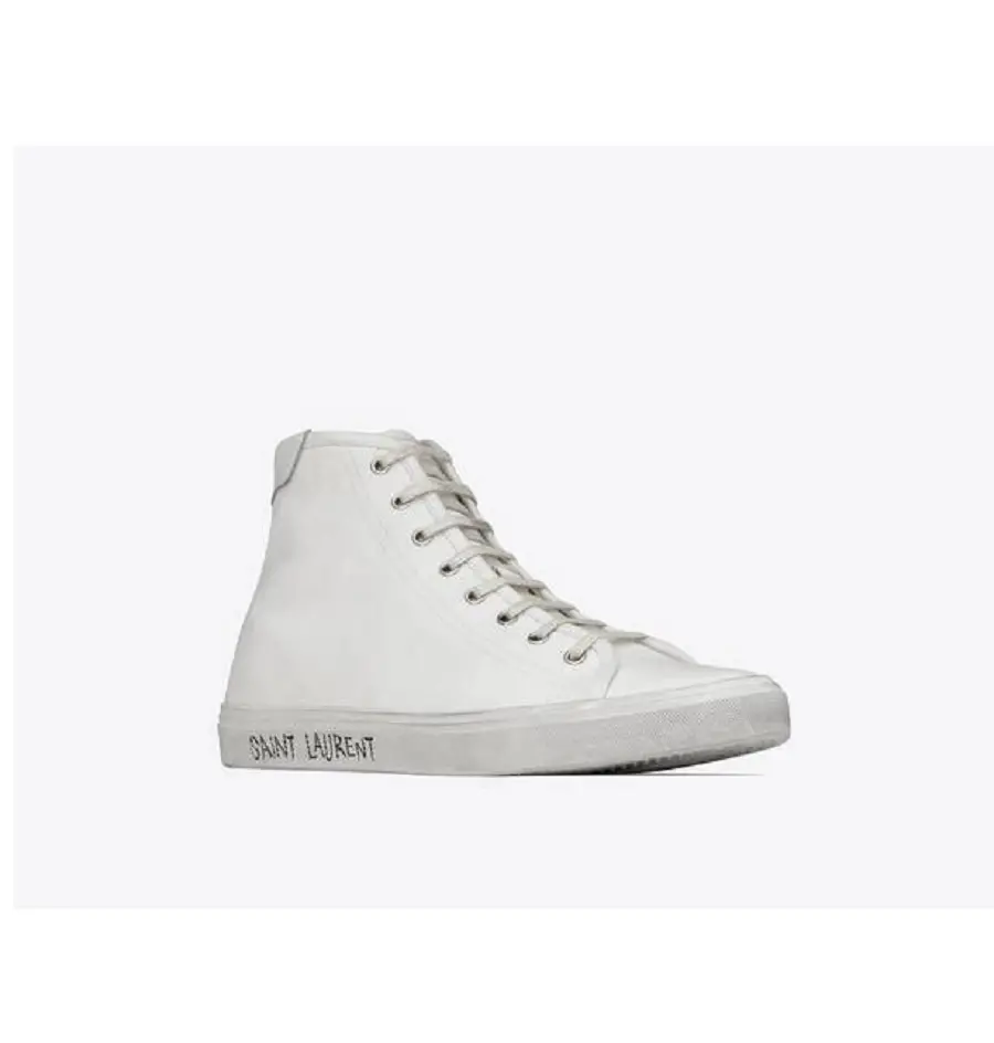 Alternative view of Giày Saint Laurent Malibu Mid Top Sneaker Optic White 606075GUZ209030