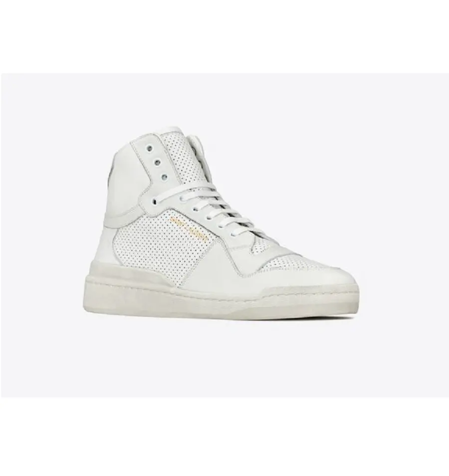 Alternative view of Giày Saint Laurent SL24 Mid Top Sneaker Optic White 61061804LB09030