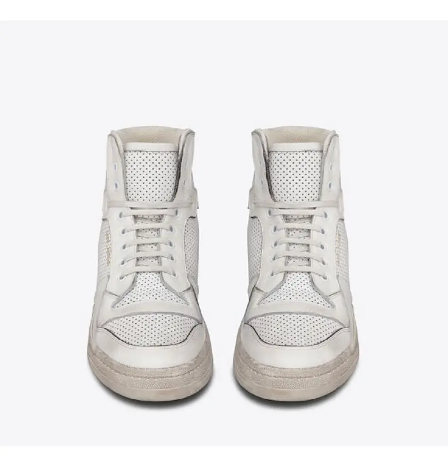 Giày Saint Laurent SL24 Mid-top 'White' 61061904LB09030 - Ảnh 3