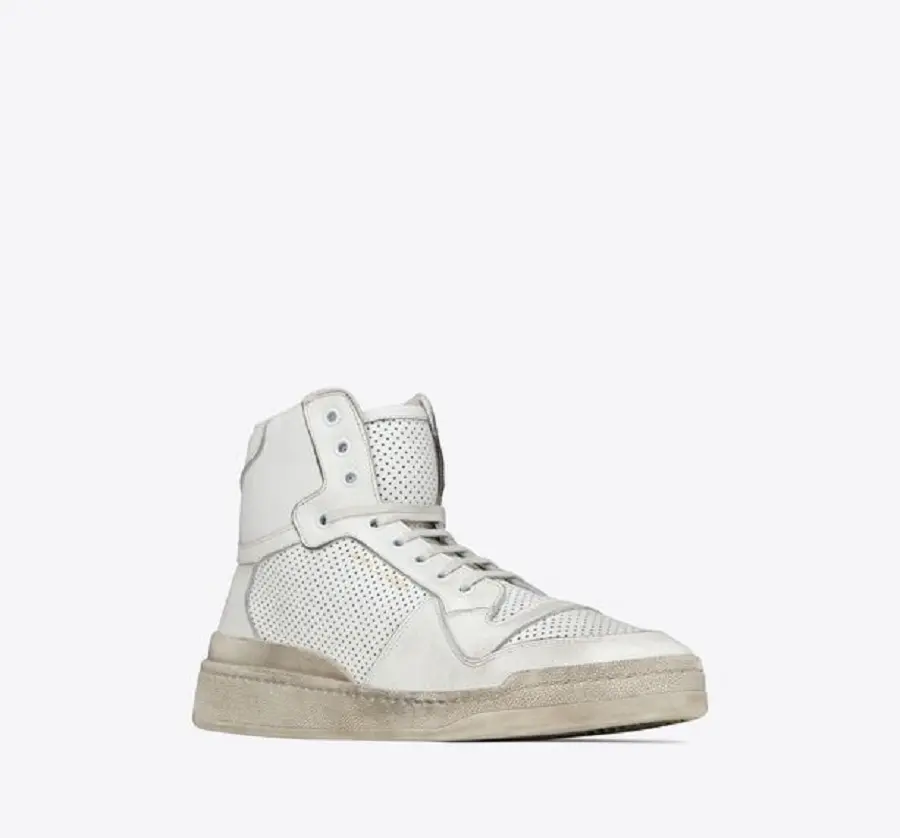 Giày Saint Laurent SL24 Mid-top 'White' 61061904LB09030 - Ảnh 4