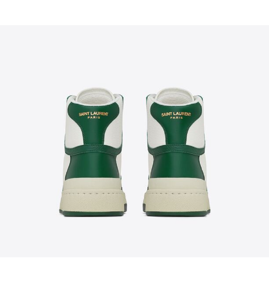 Giày Saint Laurent SL/24 Mid-top 'White Green' 610619AAAS48513 - Ảnh 4
