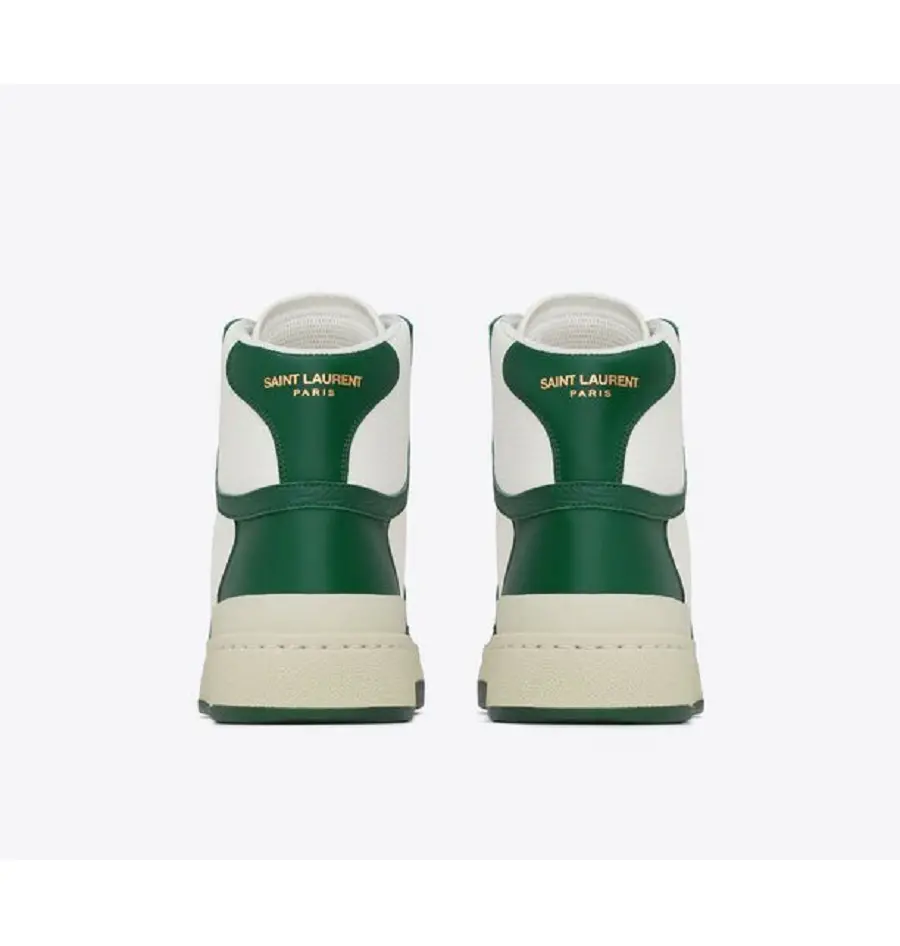 Giày Saint Laurent SL/24 Mid-top 'White Green' 610619AAAS48513 - Ảnh 4