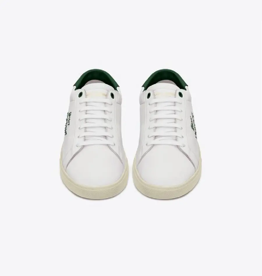 Giày Saint Laurent Court Classic SL 06 Embroidered 'White Green' 61068500NI09041 - Ảnh 4