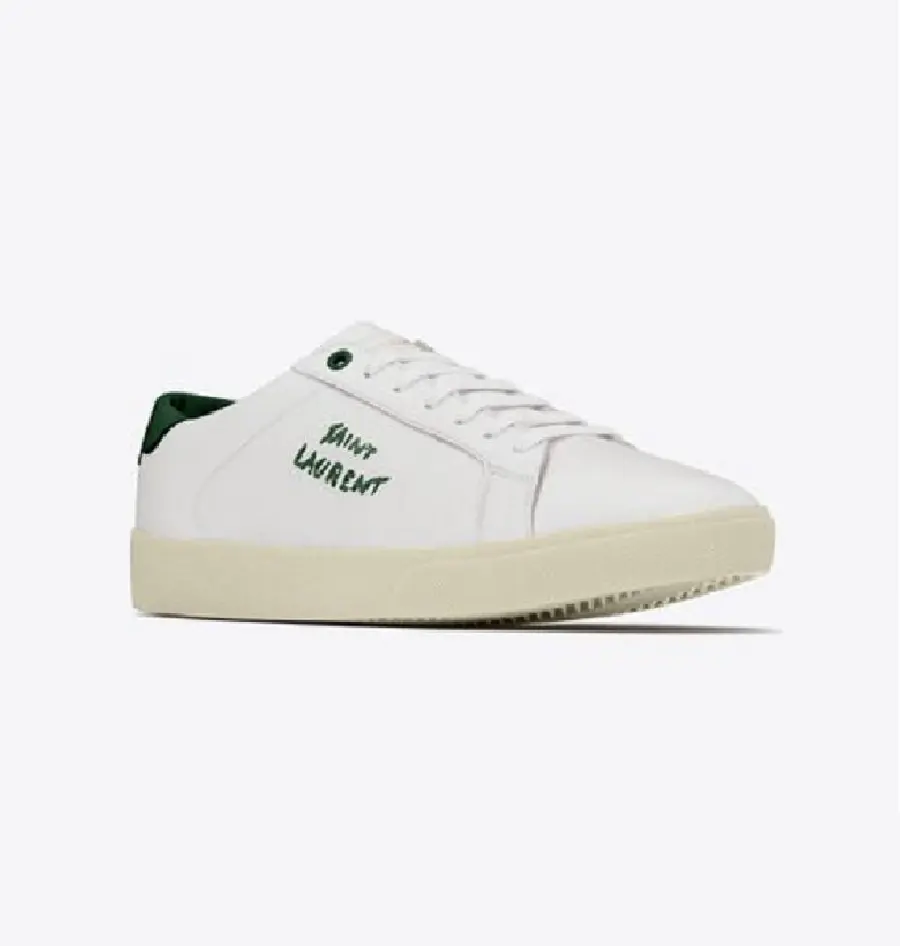 Giày Saint Laurent Court Classic SL 06 Embroidered 'White Green' 61068500NI09041 - Ảnh 2