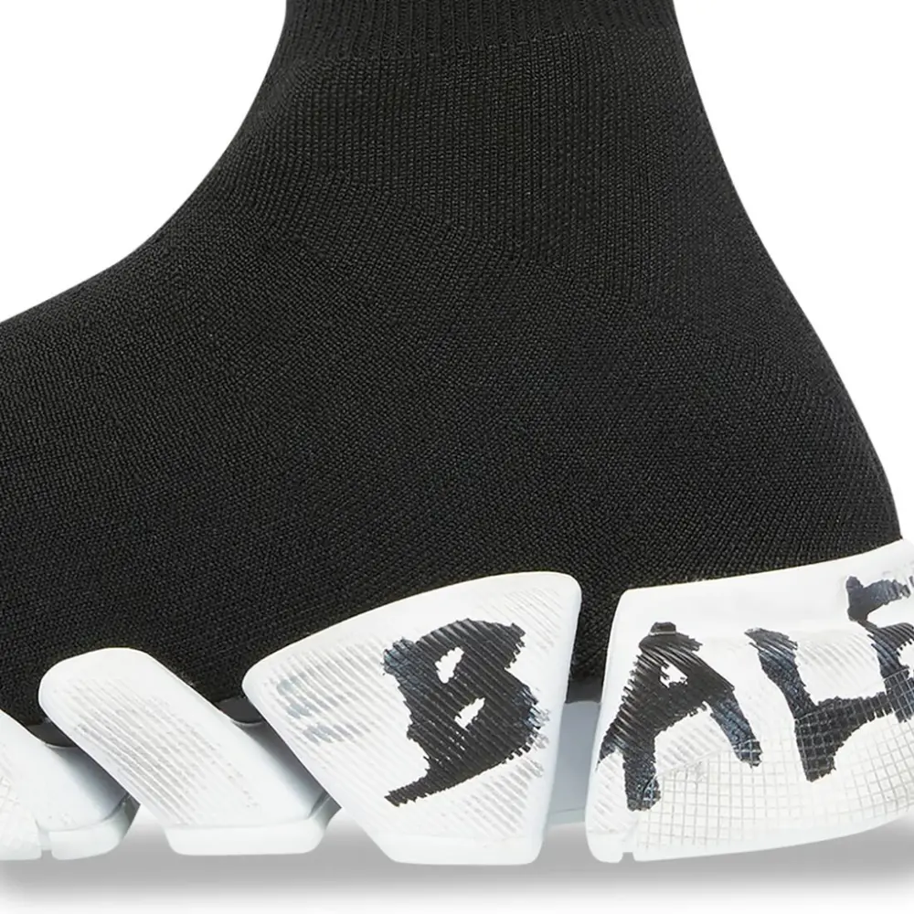 Alternative view of Giày Balencia Speed 2.0 Graffiti 'Black' 617239W2DD41091