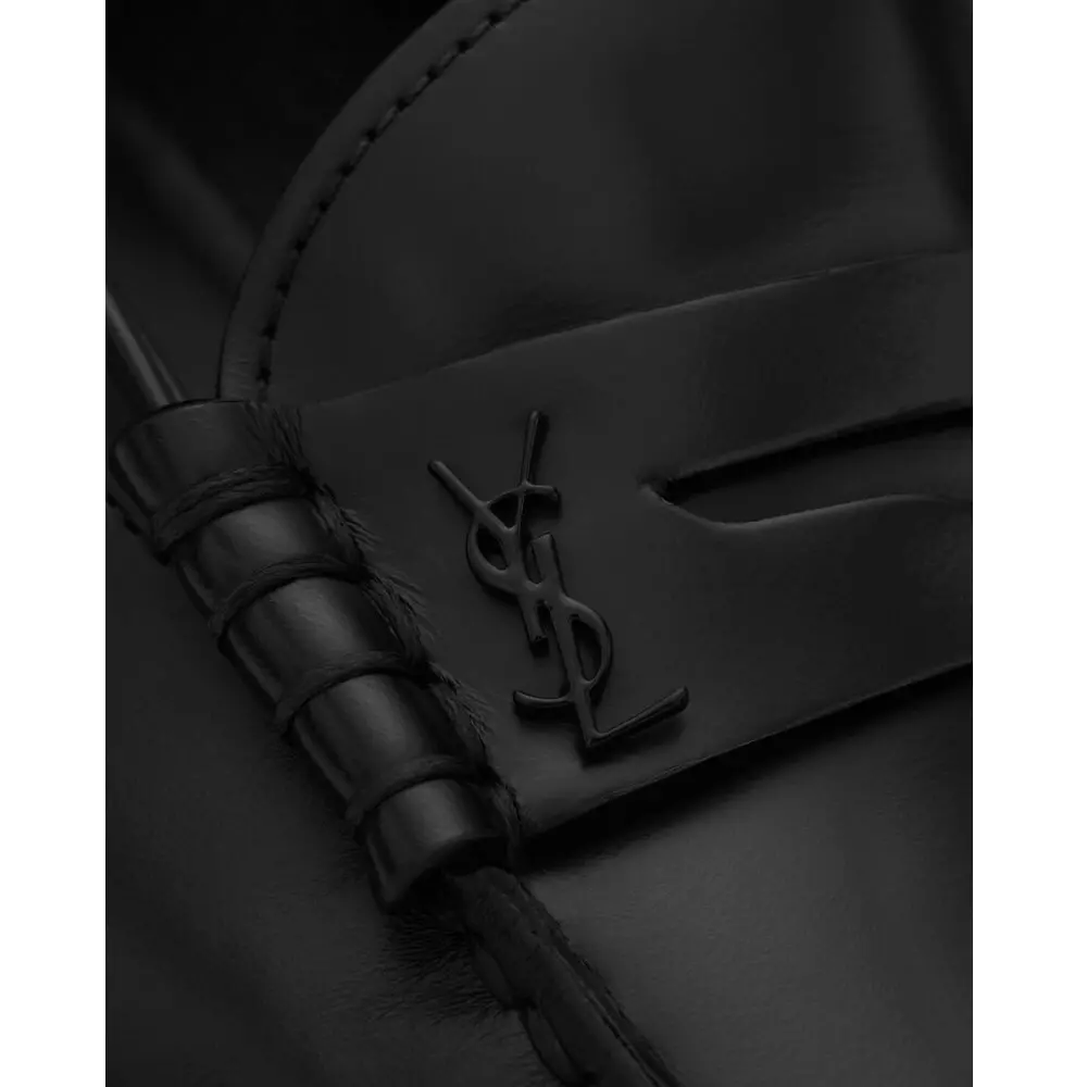 Giày Saint Laurent Logo Plaque Loafer 6304741VUVV1000 - Ảnh 5