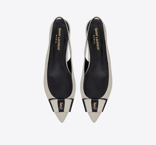 Giày Saint Laurent Anaïs Slingback 'Pearl' 649621AAAOF1912 - Ảnh 2