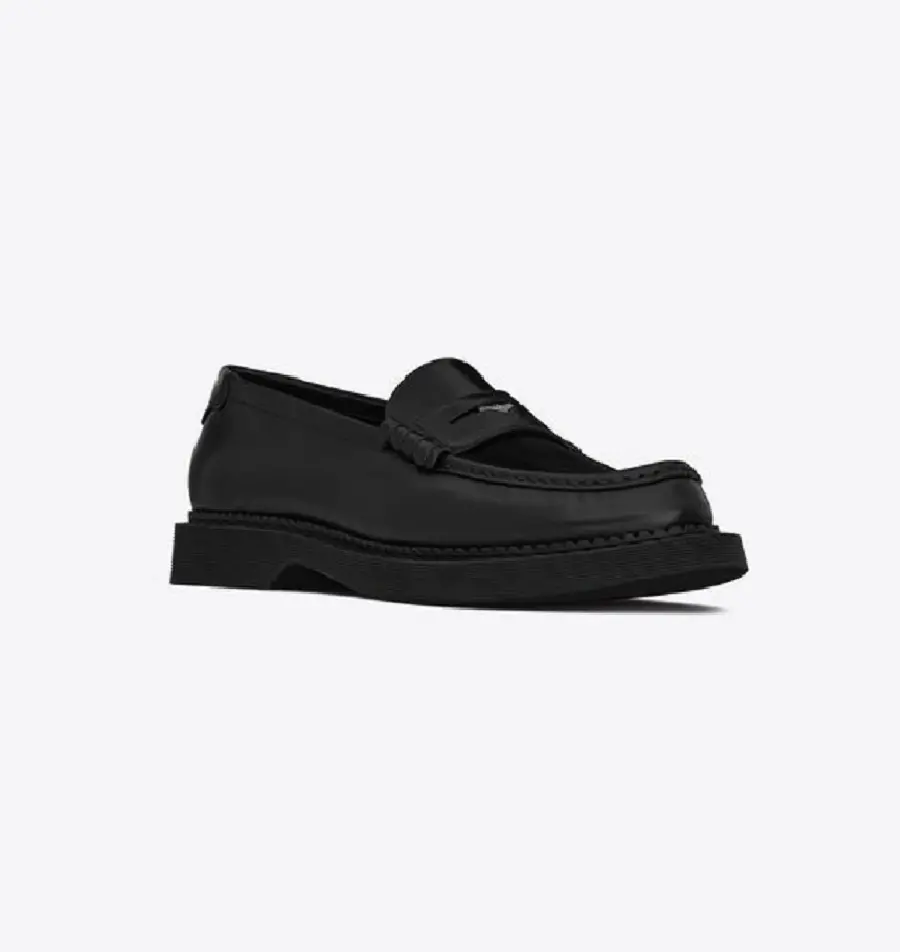 Giày Saint Laurent Teddy Penny Loafer 'Black' 66874826Y001000 - Ảnh 4