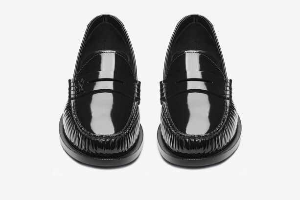 Giày Saint Laurent Le Loafer Monogram Penny Slippers 'Black' 67023107RVV1000 - Ảnh 4