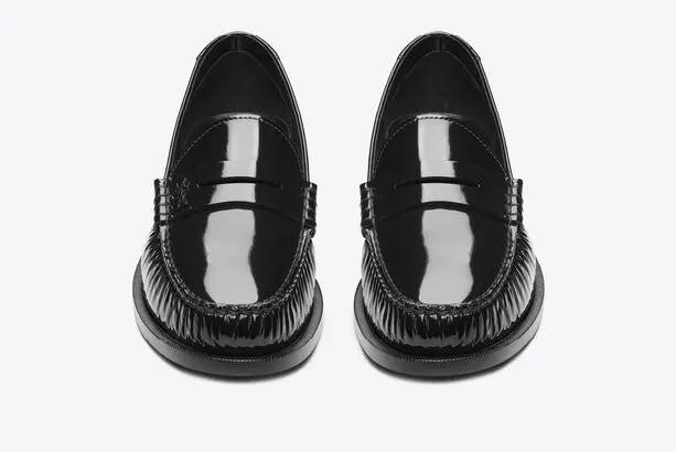Giày Saint Laurent Le Loafer Monogram Penny Slippers 'Black' 67023107RVV1000 - Ảnh 4