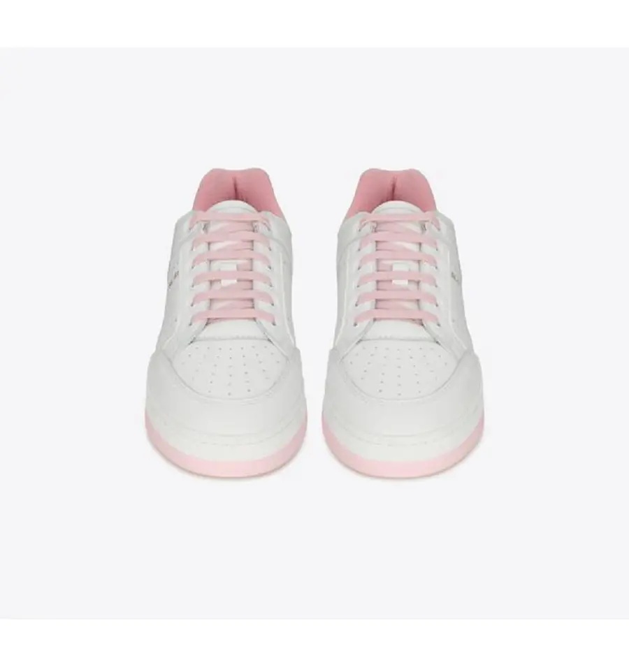 Giày Saint Laurent SL 61 Low Top In Grained Leather 'White Baby Pink' 690132AAAJJ9045 - Ảnh 3