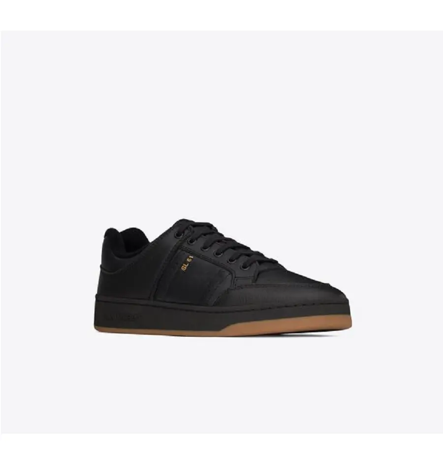 Alternative view of Giày Saint Laurent SL 61 Low Top In Grained Leather 'Black' 69078904GAA1000
