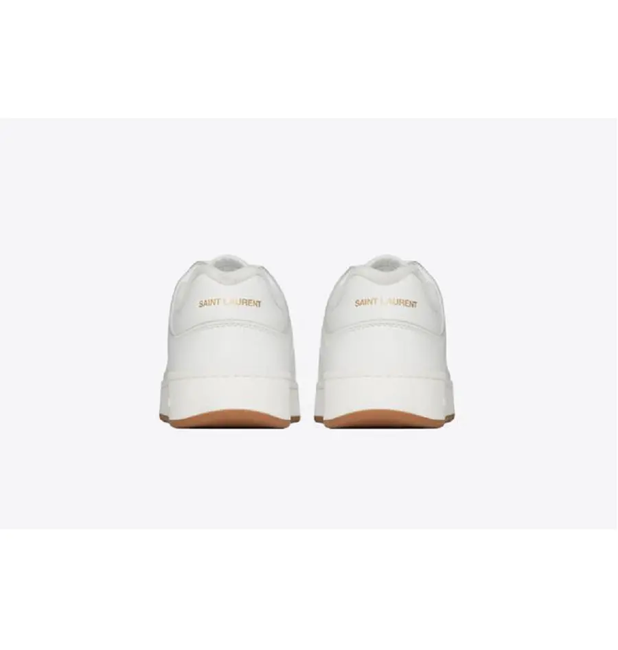 Giày Saint Laurent SL 61 Low Top In Grained Leather 'White' 690789AAAJH9019 - Ảnh 4