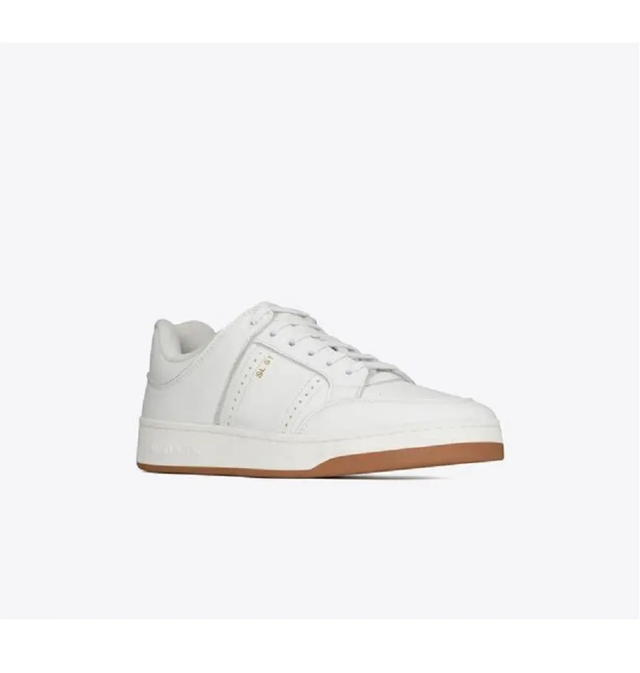 Alternative view of Giày Saint Laurent SL 61 Low Top In Grained Leather 'White' 690789AAAJH9019