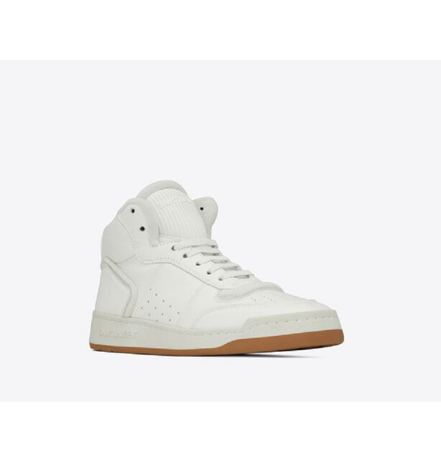 Giày Saint Laurent SL/80 Mid-top 'Blanc' 69079700N0A9018 - Ảnh 2