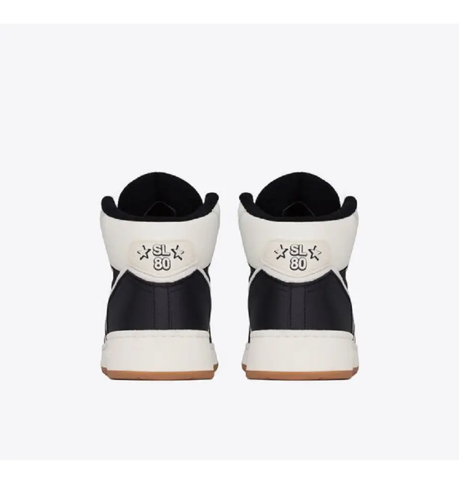 Giày Saint Laurent SL/80 Mid-top 'White Black' 69079700NI49871 - Ảnh 3