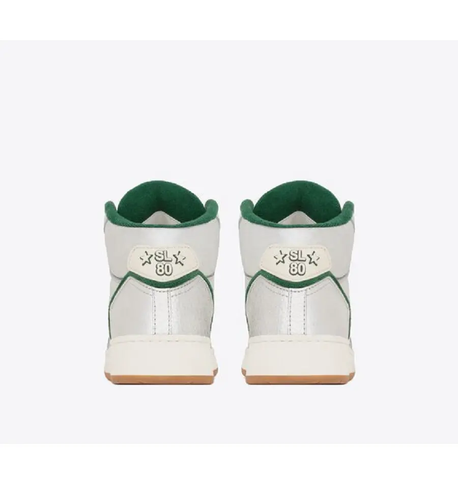 Giày Saint Laurent SL/80 Mid-top 'Silver Green' 69079708C608186 - Ảnh 4