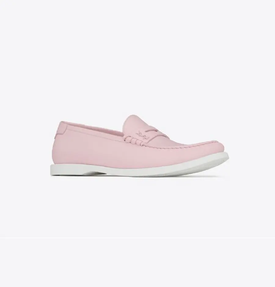 Giày Saint Laurent Le Loafer Monogram Slippers 'Pink' 692224AAAIH5915 - Ảnh 2