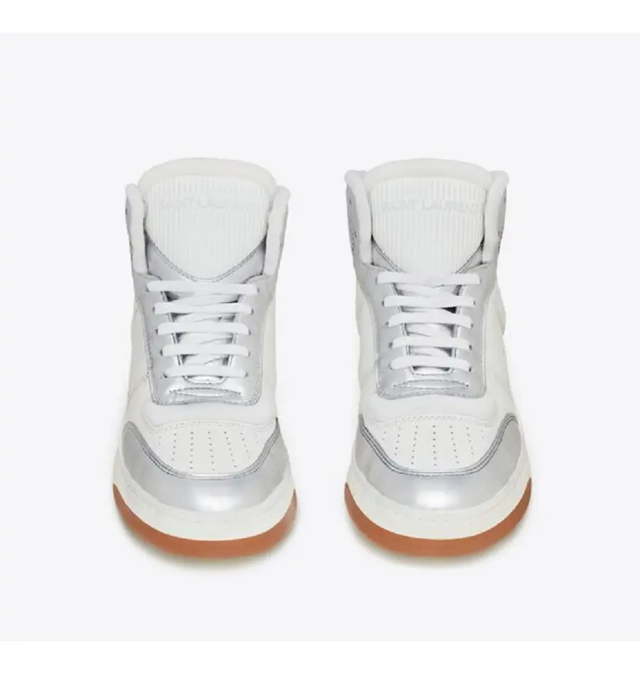 Alternative view of Giày Saint Laurent SL/80 Mid-top 'Silver' 711250AAAWS1047
