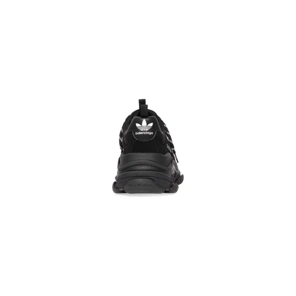 Giày Adidas Balenciaga Triple S 'Black White' 712764W2ZB21090 - Ảnh 4