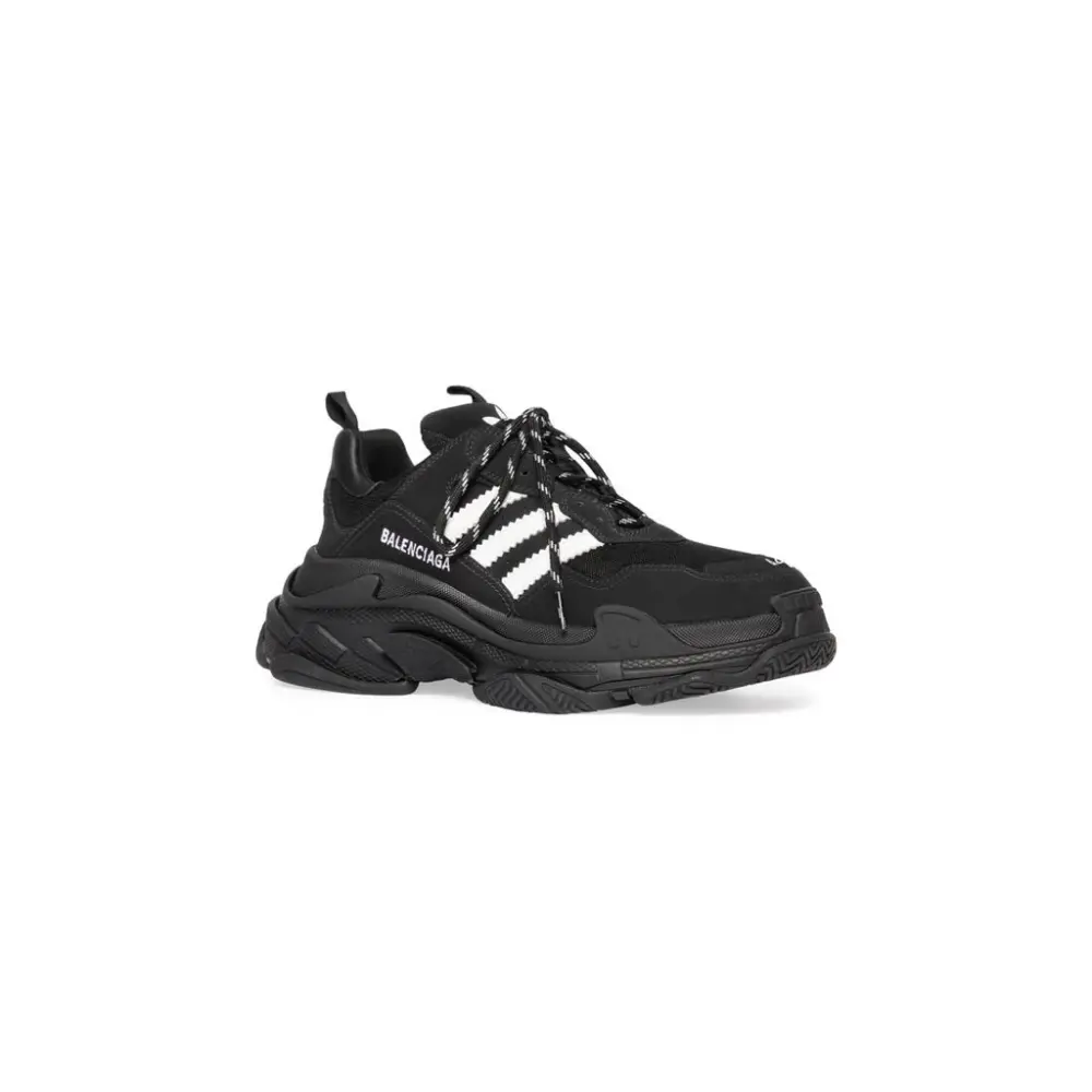 Alternative view of Giày Adidas Balenciaga Triple S 'Black White' 712764W2ZB21090