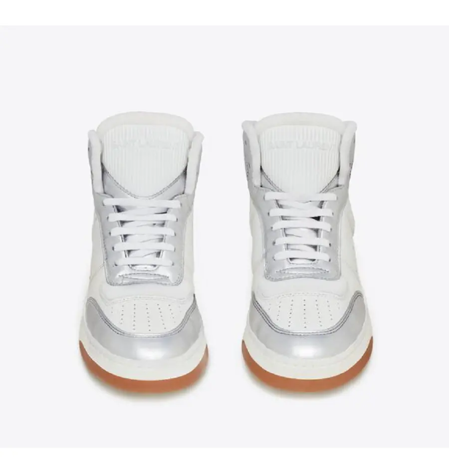 Giày Saint Laurent SL/80 Mid-top 'Silver' 713655AAAWS1047 - Ảnh 3