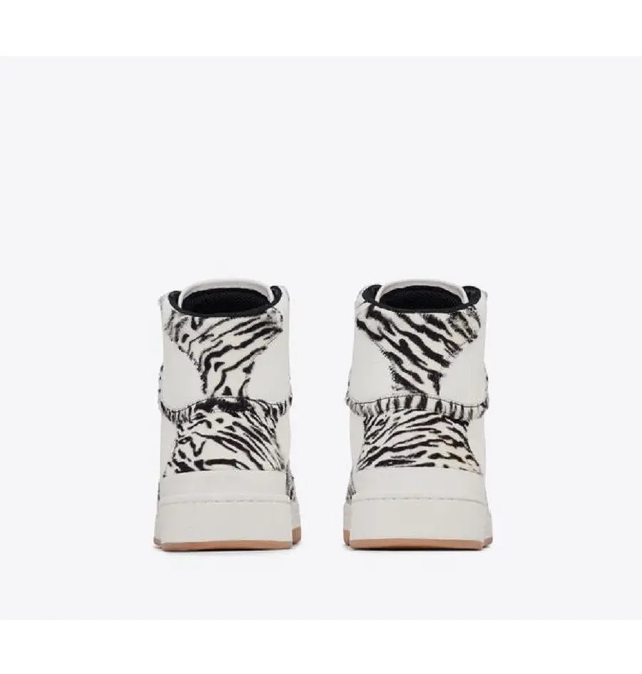 Giày Saint Laurent SL/24 Mid-top 'Zebra' 713857AAAXE2039 - Ảnh 4