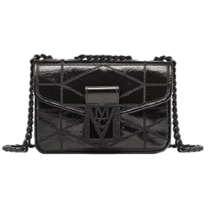 Túi MCM Mena Quilted Shoulder Bag in Crushed Leather MWSCSLM04BK001