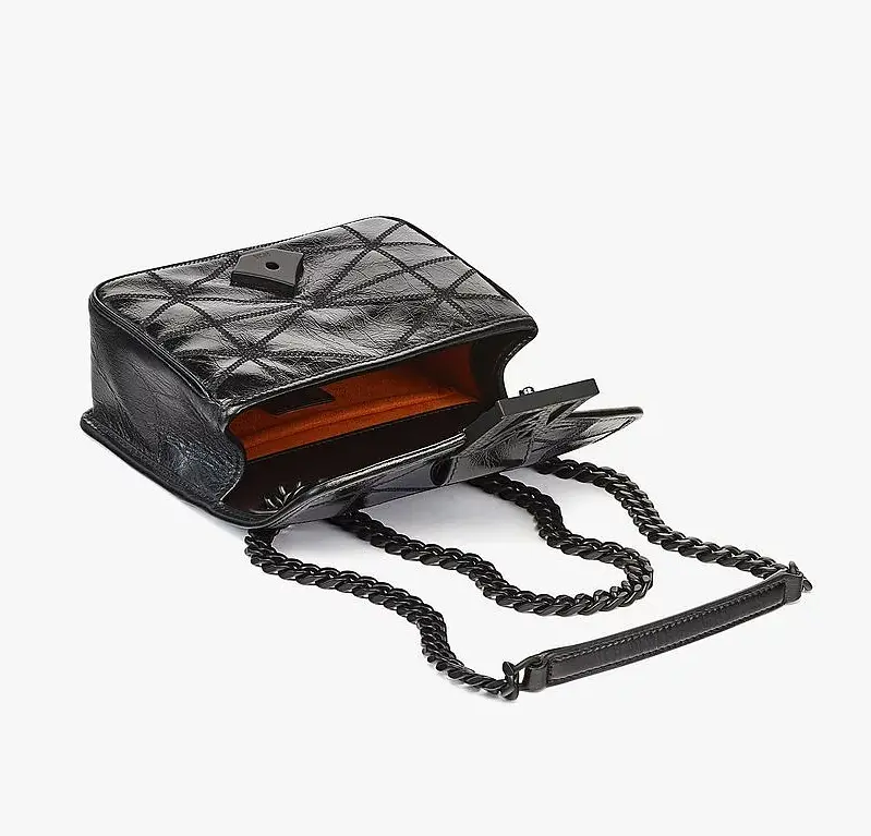 Túi MCM Mena Quilted Shoulder Bag in Crushed Leather MWSCSLM04BK001 - Ảnh 4