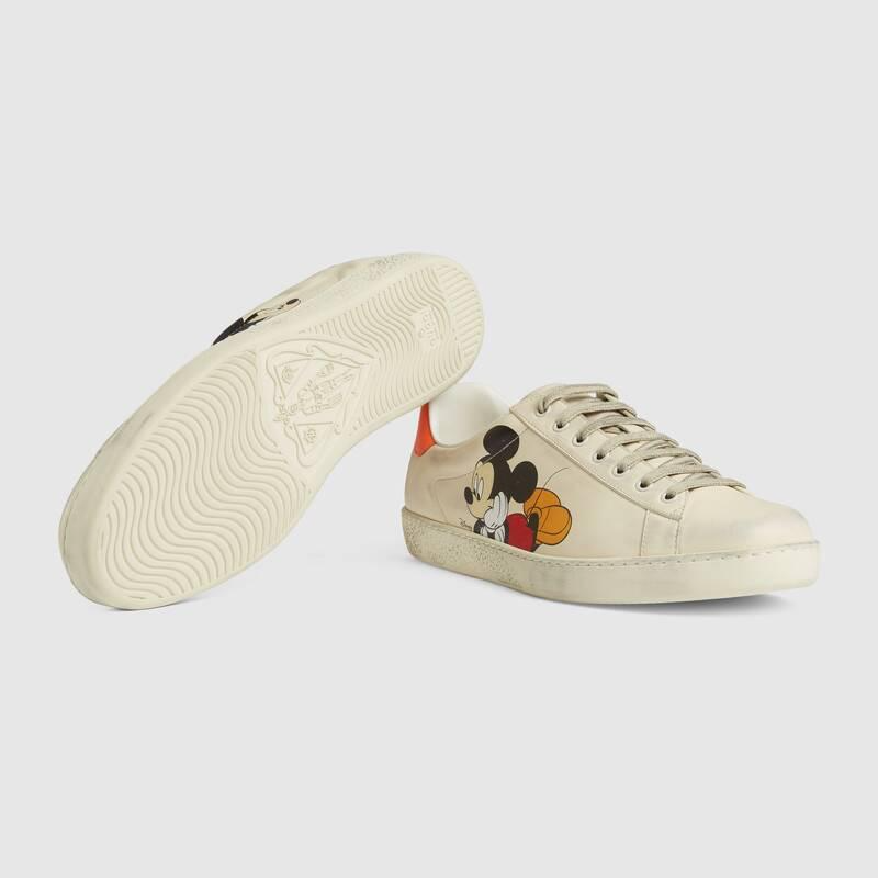 Giày Disney x Gucci Ace Low 'Mickey Mouse Ivory' 60369-AYO70-9591 - Ảnh 2