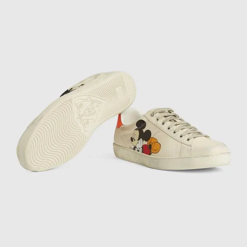 Alternative view of Giày Disney x Gucci Ace Low 'Mickey Mouse Ivory' 60369-AYO70-9591