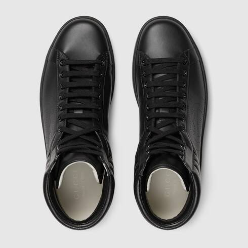 Giày Gucci Ace High-Top GG Black 625672-1XG10-1070 - Ảnh 2