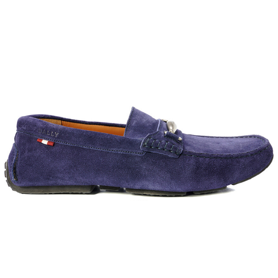 Giày Bally Pardue Suede Loafers 'Ink' 6217543
