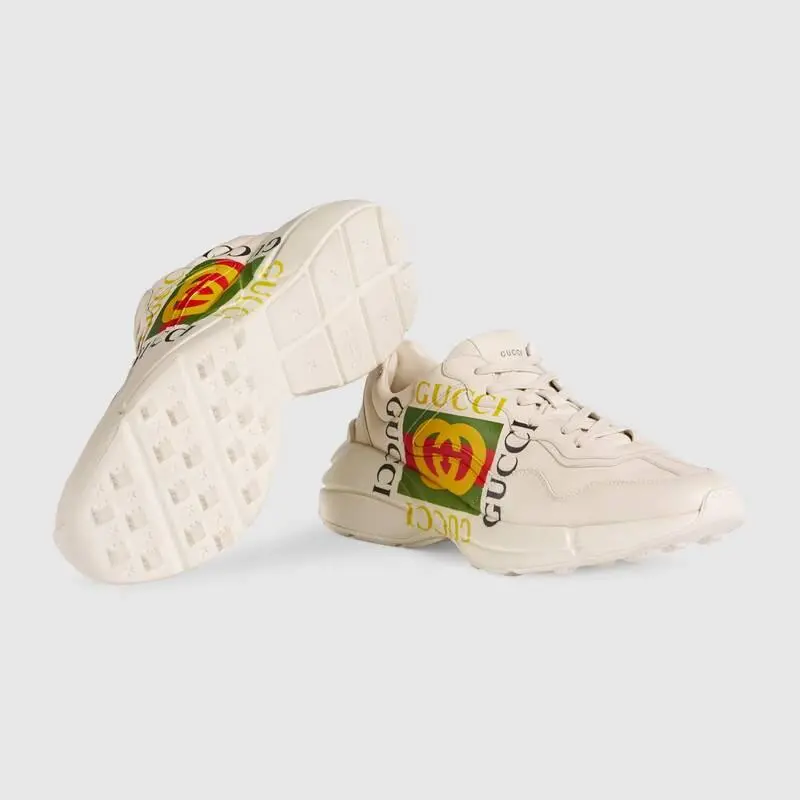 Giày Gucci Rhyton Leather Sneaker Vintage Logo 500878-DRW00-9522 - Ảnh 6