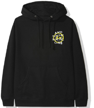 Áo Anti Social Social Club x Fragment Yellow Bolt Hoodie Black ASSC-XFYBHBK