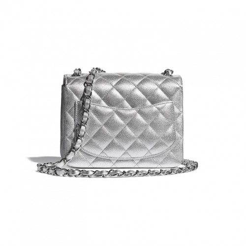 Túi Chanel Mini Flap Bag Lambskin 'Metalic Silver' A35200-B05213-45002 - Ảnh 2